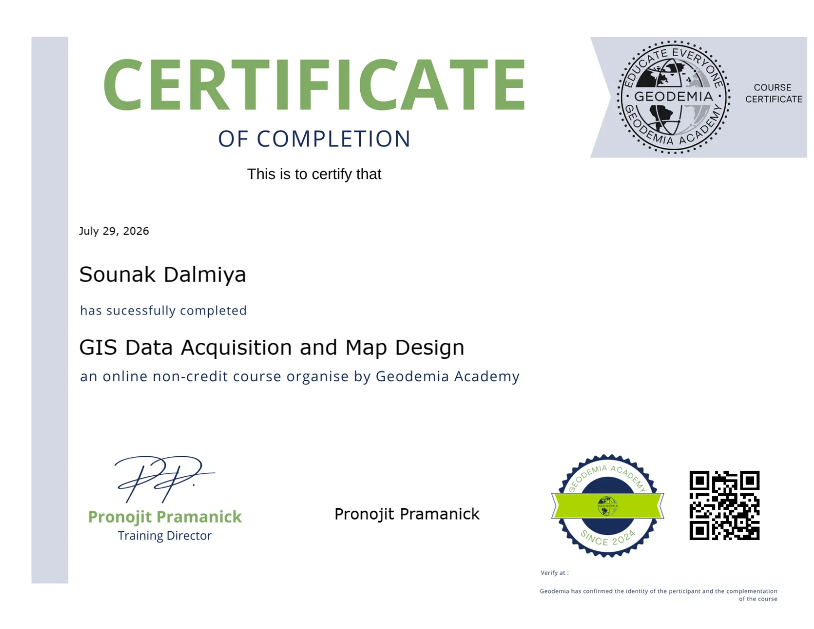 Earn a certificate and Showcase your skill